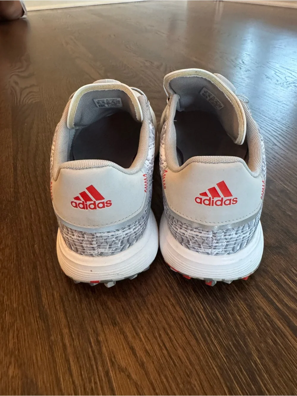 adidas Neutral Beige Slip-On Golf Shoes with Subtle Pattern